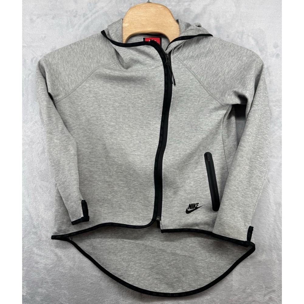 Nike Tech Fleece Asymmetric Hoodie Cape Full Zip Gray Women's‎ Size S